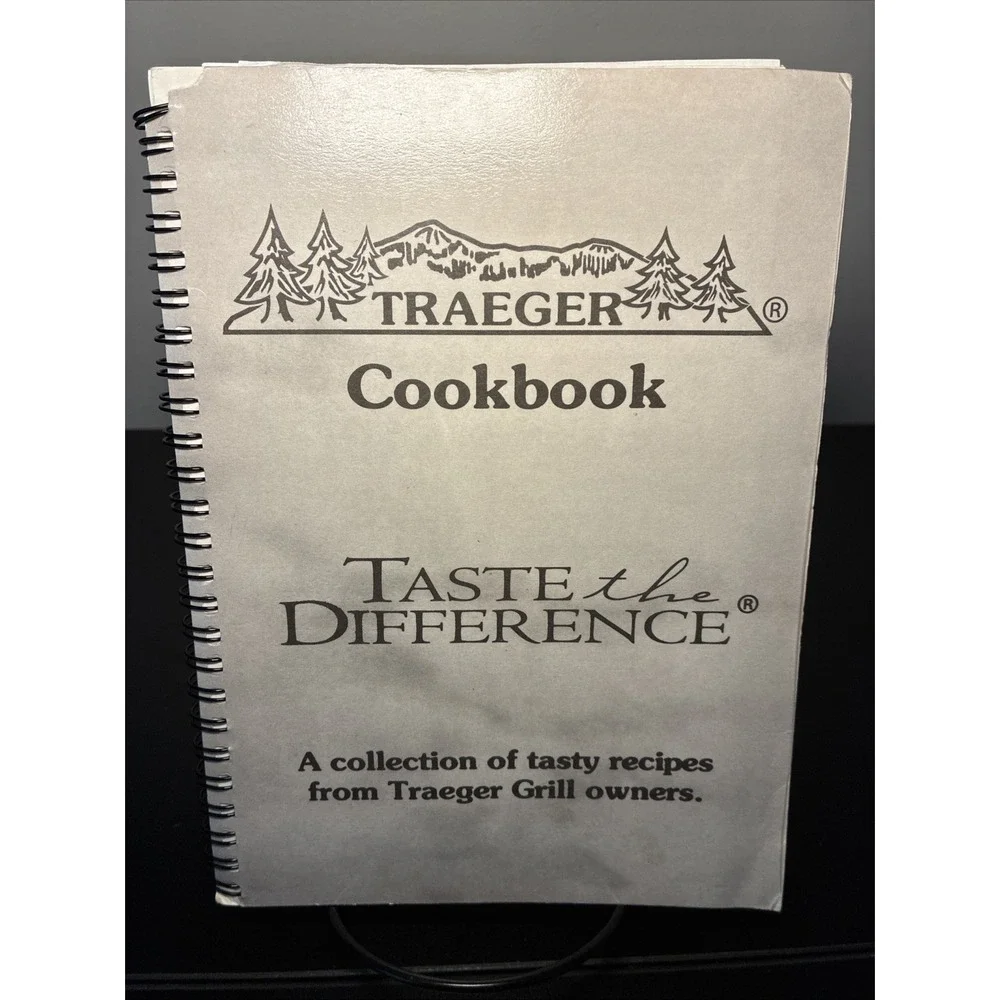 Traeger Cookbook Taste the Difference 2008 Spiral Bound Soft Cover BBQ Grill